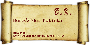 Beszédes Katinka névjegykártya